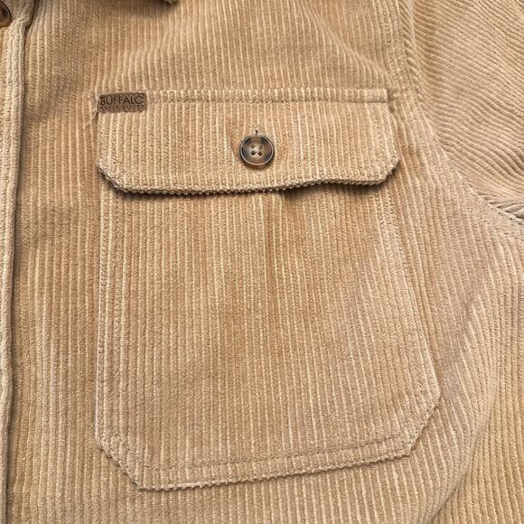 BUFFALO David Bitton Jeremias Corduroy Shacket Mens Size XL Tan Button Up Shirt - Picture 5 of 16